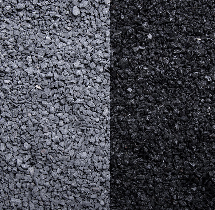 Basaltsplitt in der Körnung 1-3